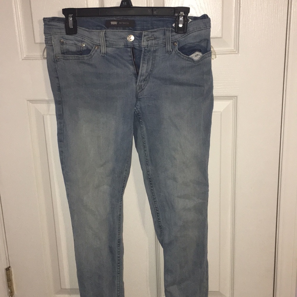 Levi’s Super Skinny Jeans, light wash denim